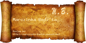 Marczinka Beáta névjegykártya