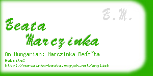 beata marczinka business card